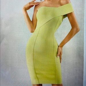 Custom lime green bandage dress
